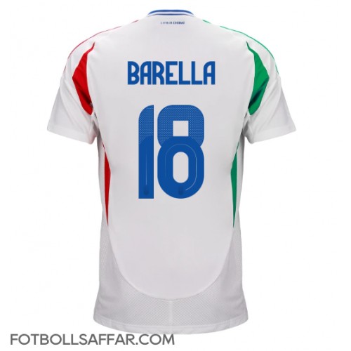 Italien Nicolo Barella #18 Bortatröja EM 2024 Kortärmad